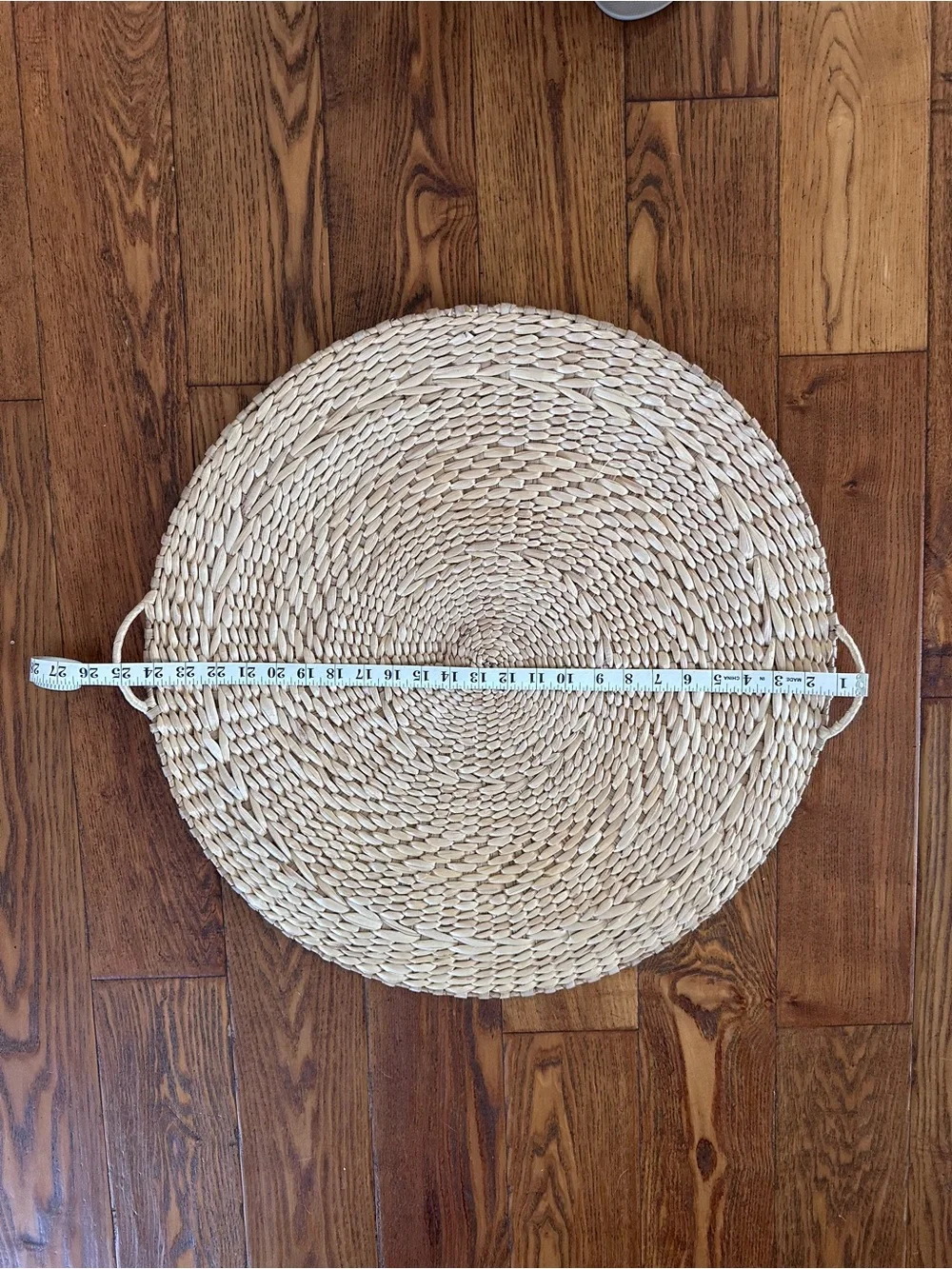 24” Round Natural Woven Rattan Wall Decor - Natural